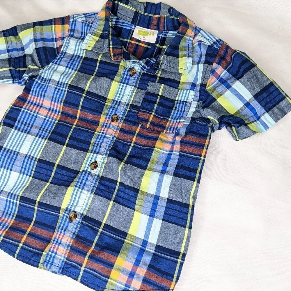 Boys 3T Button Down Shirt Crazy 8 Gymboree